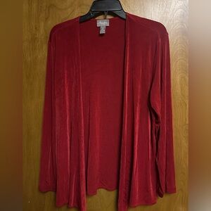 Travelers by Chico’s Red Open Cardigan